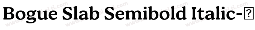 Bogue Slab Semibold Italic字体转换
